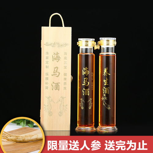 泡酒瓶玻璃瓶海馬人參酒瓶海馬酒瓶空瓶白酒瓶裝酒高檔容器可定制